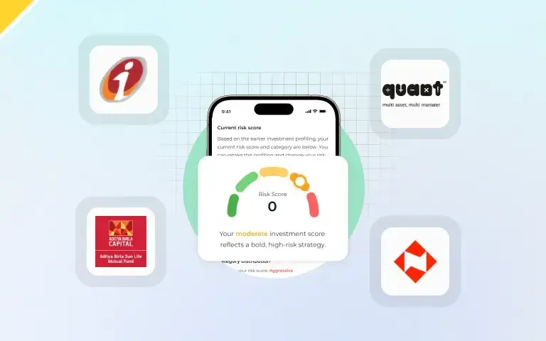 How do you implement an interactive risk-o-meter in the mutual fund app?
